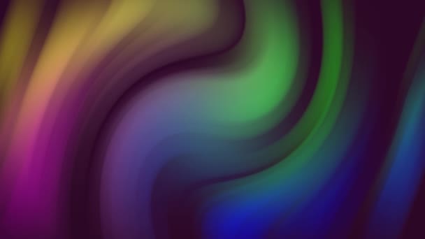 Gradient Yellow Green Blue Purple Twirl Abstract Background Computer Render — Vídeos de Stock