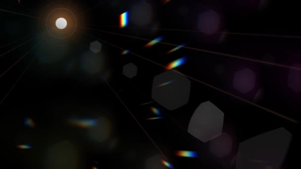 Lens Flare Prism Animation Effect Animation Background Graphic Vfx Rendering — Stock Video