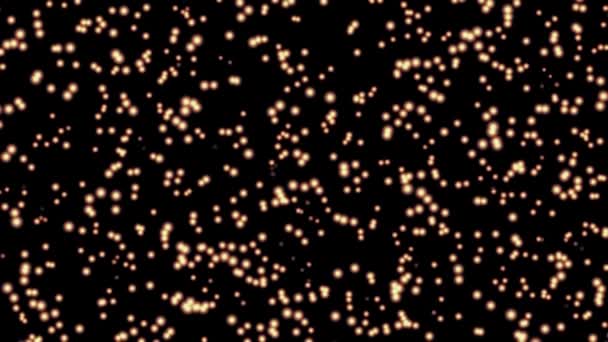 Golden Dot Particle Drop Effect Animation Background Graphic Vfx Rendering — Stockvideo