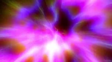 Merkezden hızlı hareket eden pembe enerji kromatiği. 4K 2B bilgisayar oluşturma