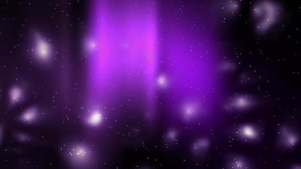 Purpurowa Zorza Polarna Animacją Efektu Galaktyki Renderowanie Komputera — Wideo stockowe