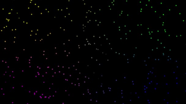 Gradientowy Kolor Cząstek Lewej Nocy Ciemnej Animacji Renderowanie Komputera — Wideo stockowe