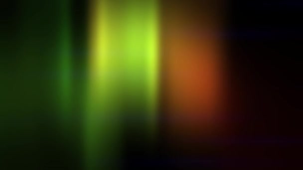 Πράσινο Και Πορτοκαλί Σέλας Animation Στο Σκοτάδι Απόδοση Υπολογιστών — Αρχείο Βίντεο