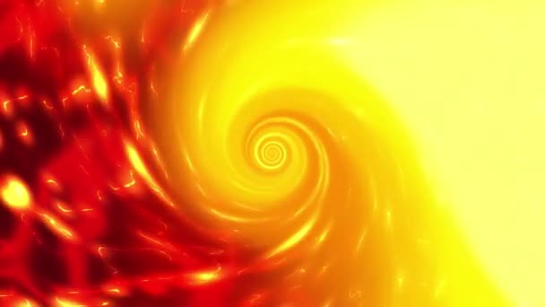 渦巻スピン火災アニメーションでオレンジ電気 2Dコンピュータレンダリング — ストック動画