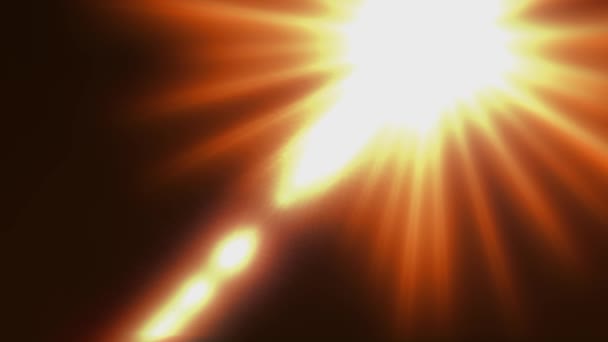 Bright Sun Solar Light Lens Flare Motion Dark Motion Graphic — Stockvideo