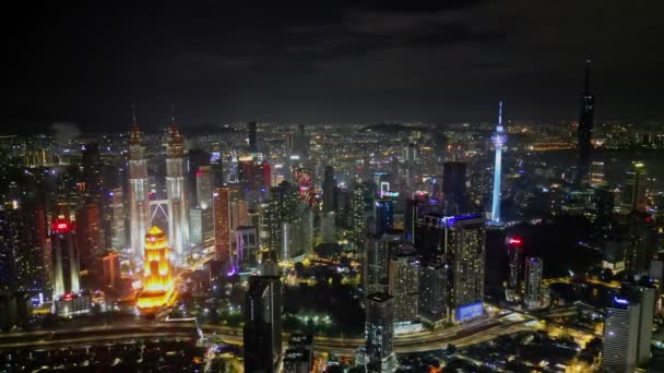 Bukit Bintang Kuala Lumpur Malaysia Nov 2022 Aerial View Klcc — Stock video