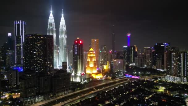 Bukit Bintang Kuala Lumpur Malaysia Dec 2022 Aerial View Colorful — Vídeo de Stock