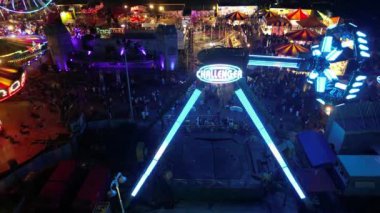 Sungai Nibong, Penang, Malaysia - Dec 16 2022: People visit to Pesta Pulau Pinang fun fair