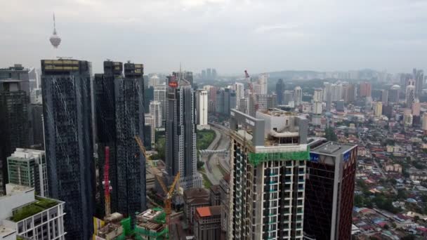 Bukit Bintang Kuala Lumpur Malaysia Dec 2022 Aerial Move Development — Vídeos de Stock