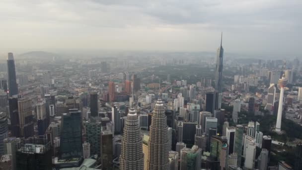 Bukit Bintang Kuala Lumpur Malaysia Dec 2022 Aerial View Klcc — Vídeos de Stock