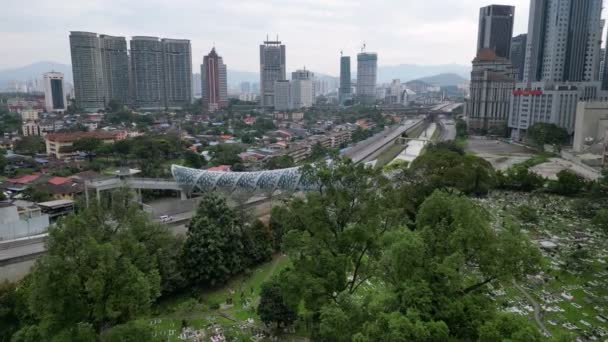 Bukit Bintang Kuala Lumpur Malaysia Dec 2022 Aerial Fly Green — Vídeos de Stock