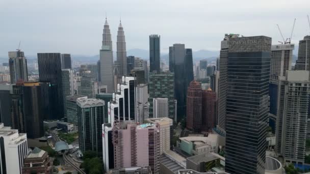 Bukit Bintang Kuala Lumpur Malaysia Dec 2022 Aerial Move Pavilion — Vídeo de Stock