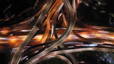 Night motion light trail of car traffic at DASH Highway