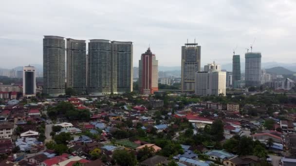 Aerial View Setia Sky Residences Luxury Condo Kampung Baru Kuala — Vídeos de Stock