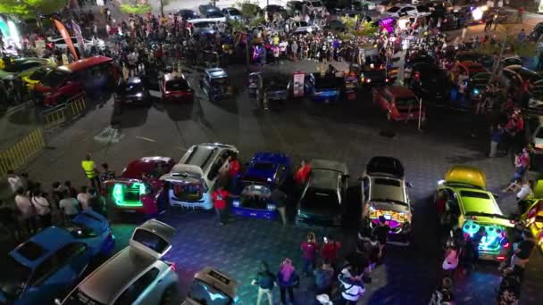 Juru Penang Malaysia Oct 2022 Car Show Spit Fire Performance — Stok video