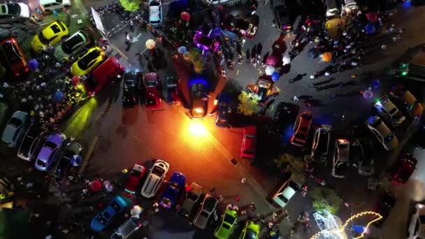 Juru Penang Malaysia Oct 2022 Aerial Top View Spit Fire – Stock-video
