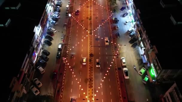 Raja Uda Penang Malaysia Jan 2023 Aerial View Jalan Raja — Video