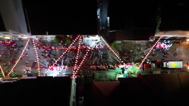 Georgetown Penang Malaysia Jan 2023 Aerial Look Chinese New Year — Video