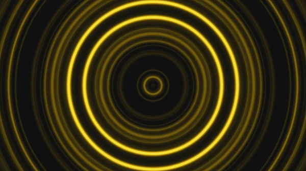 Yellow circle infinity tunnel background. 2D layout illustration