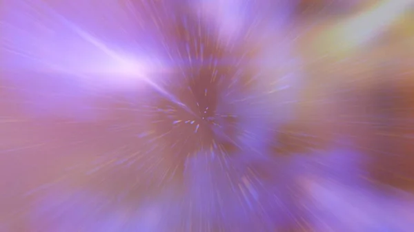 Zoom Desenfoque Suave Espacio Hiper Fondo Destello Luz Púrpura Suave — Foto de Stock