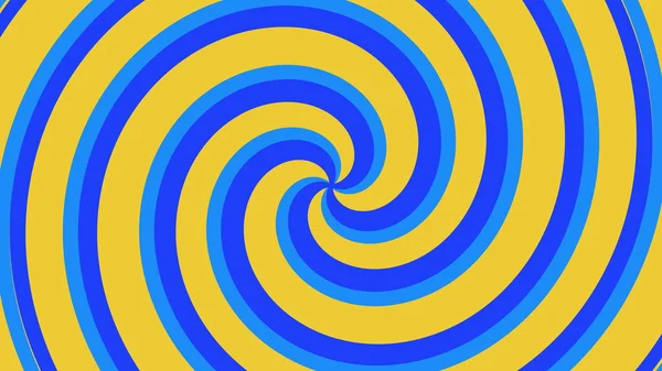 Padrão Rotação Espiral Azul Amarelo Desenho Ilustração — Fotografia de Stock