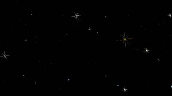 Sarı yıldız parıltılı arka plan. 2B tasarım illüstrasyonu