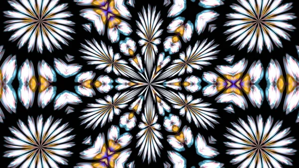 Λουλούδι Στυλ Καλειδοσκόπιο Φόντο Απεικόνιση Διάταξης — Φωτογραφία Αρχείου