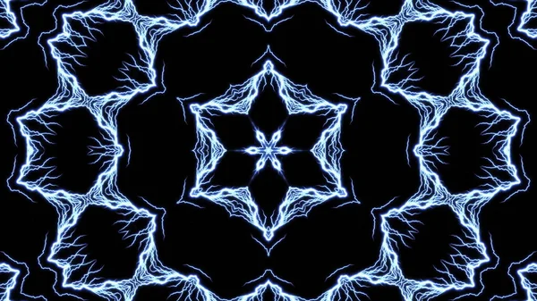 Blå Symmetri Mönster Bakgrund Tvådimensionell Layout — Stockfoto