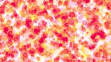 Kırmızı ve sarı nokta hızlı hareket etkisine giriyor. Soyut arkaplan 2B biçimlendiriliyor