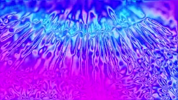Blauwe Paarse Kleur Bijtende Symmetrie Animatie Achtergrond Weergave Abstracte Patroon — Stockvideo