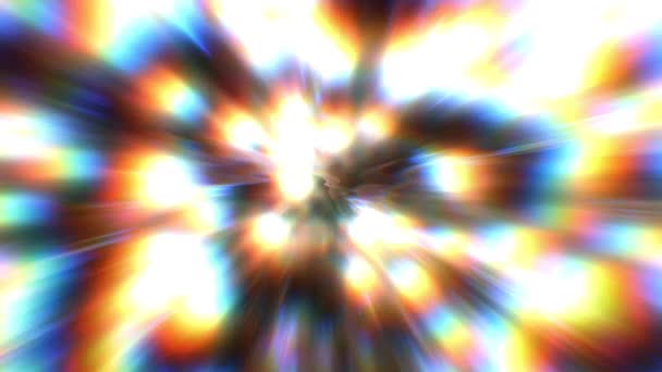 发光动画背景的棱镜效果 2D计算机渲染模式 — 图库视频影像