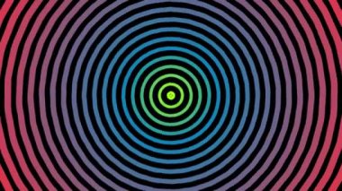 Dairesel aurora gradyan animasyon arkaplanı. 2B dijital efekt deseni