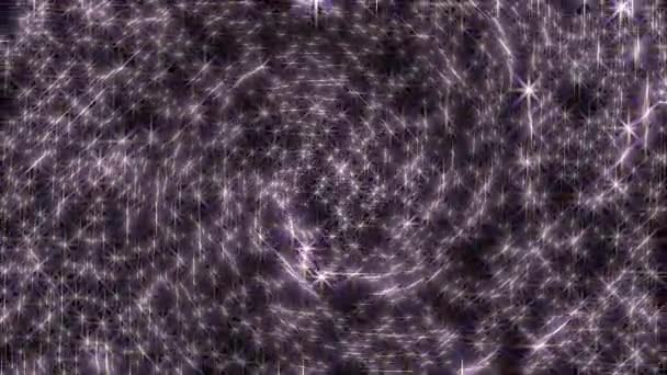 Зоряний Оберт Фоні Центрального Мерехтіння Візерунок Цифрового Ефекту — стокове відео