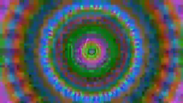 棱镜蓝色曼达拉万花筒背景 2D数字效果模式 — 图库视频影像