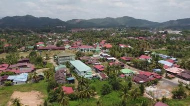 Kuala Muda, Kedah 'daki hava manzaralı Malay köyü