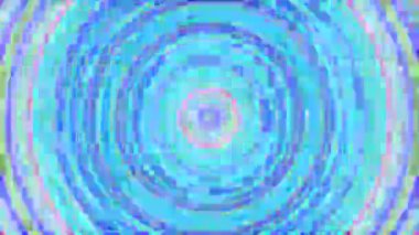 Mavi cyan dairesel parlak kaleydoskop. 2B dijital efekt deseni