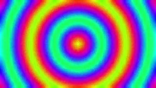 溶解圆形彩色万花筒 2D数字效果模式 — 图库视频影像