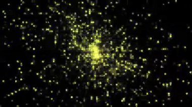 Sarı nokta gradyan animasyon arkaplanı. 2B dijital efekt deseni