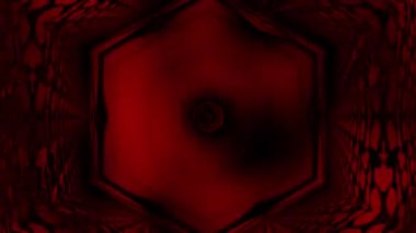 Koyu kırmızı döndürme animasyon kaleydoskobu. Soyut arkaplan 2B biçimlendiriliyor