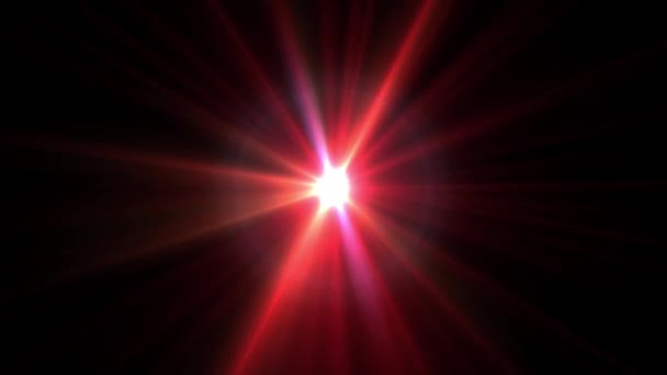 Red Color Light Leak Rotation Glow Animation Rendering Abstract Background — Stock Video