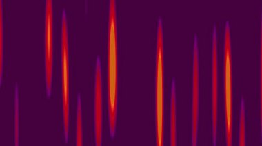 Kırmızı yarık iğne deseni koyu arkaplanda rastgele parlıyor. 2B bilgisayar oluşturulmuş grafik