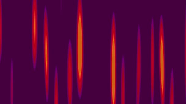 Rote Schlitznadelmuster Leuchten Zufällig Vor Dunklem Hintergrund Computer Generierte Grafik — Stockvideo