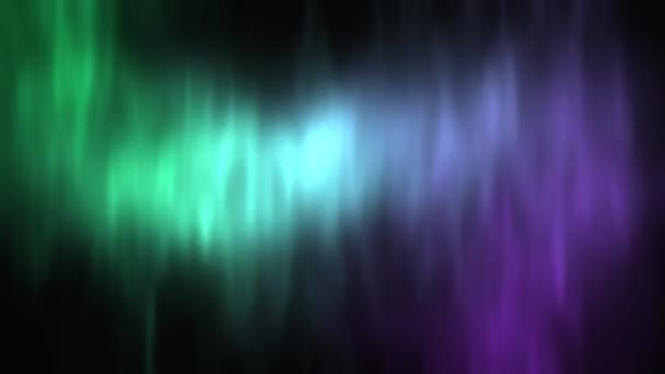 Fondo Animación Suave Aurora Verde Púrpura Efecto Patrón — Vídeo de stock