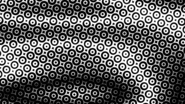 Halbtonring Schwarz Weißem Farbverlauf Hintergrund Computerrendering — Stockvideo