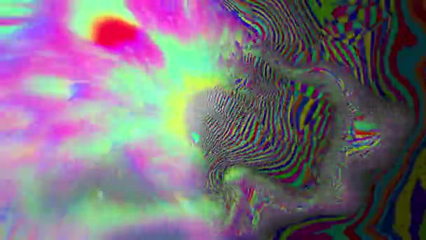 Prizma Renkli Zebra Topoğrafya Kalıbı Bilgisayar Işleme Grafiği — Stok video