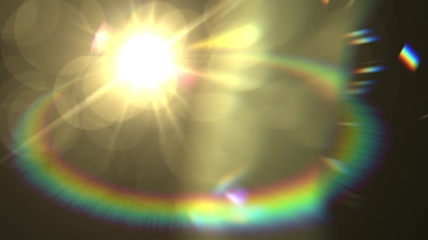 Prism Lens Effect Light Flare Motion Dreamlike Background Počítač Vykreslující — Stock video