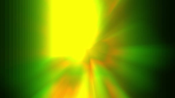 Zöld Sárga Homályos Sugarú Görbületi Kromatikus Számítógép Renderelő Mozgás Grafika — Stock videók