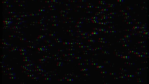 Rgb Fehlausrichtung Punkt Prisma Funkeln Animationshintergrund Dunkeln Computerrendering — Stockvideo