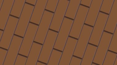 Tuğla duvar animasyon arka planının dönüşü. 2B bilgisayar oluşturma şablonu