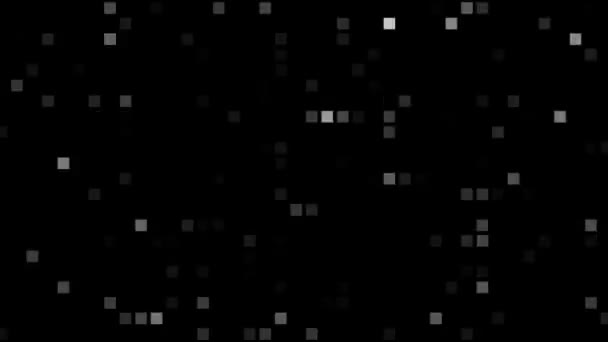Zeitraffer Flackernden Mosaik Quadratischen Box Streuung Führte Bewegungshintergrund Computerwiedergabemuster — Stockvideo